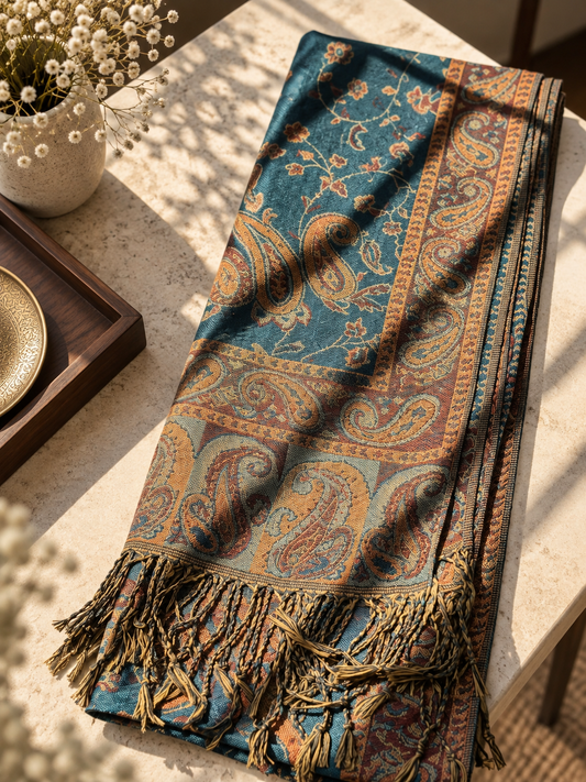 Teal Pashmina